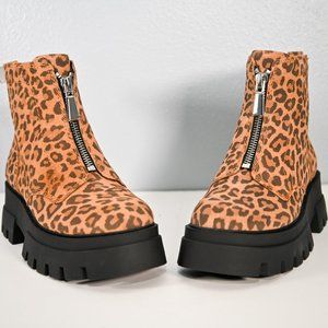 Leopard print boots